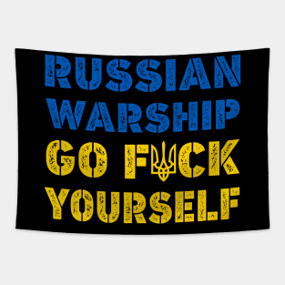 Russian Warship Go F Yourself Tapestry