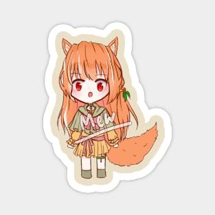 orange hair fox Magnet