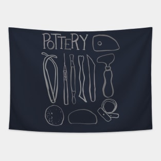 Pottery Tools Tshirt - Ceramic Studio Shirt Tapestry