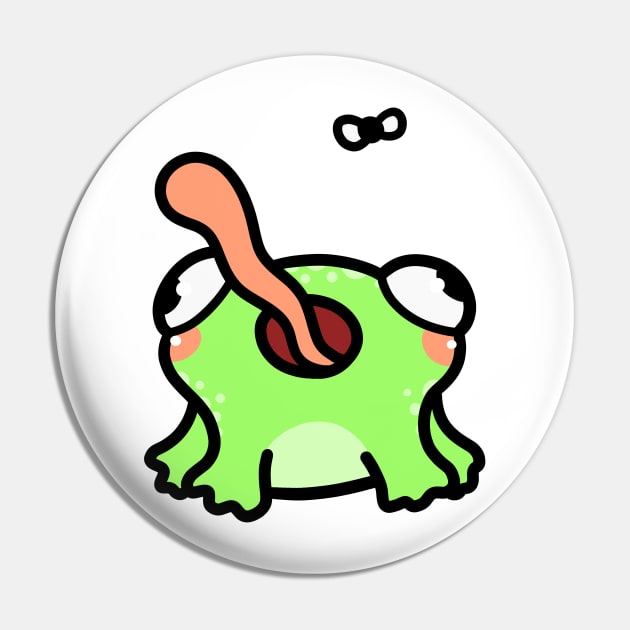 Frog and fly Pin by Nikamii
