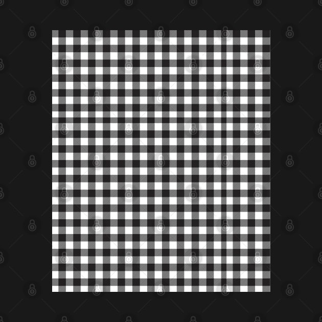 Black and White Houndstooth Gingham Plaid by squeakyricardo