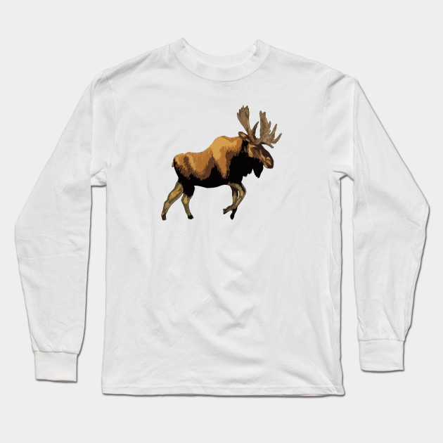 Charging One Moose Long Sleeve T Shirt Teepublic