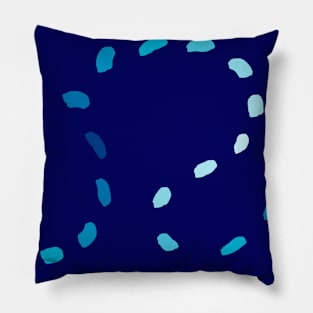 Elegant Blue Journey Abstract Pattern Pillow