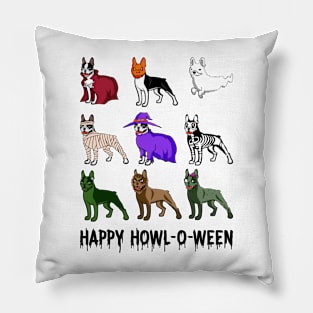 Boston Terrier Halloween Dogs Pillow