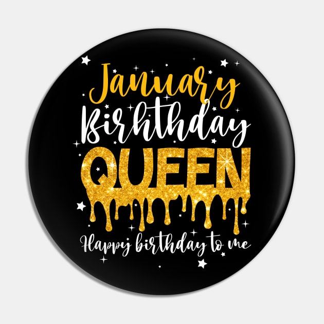 January Birthday Queen  For Women Girl Pin by joneK