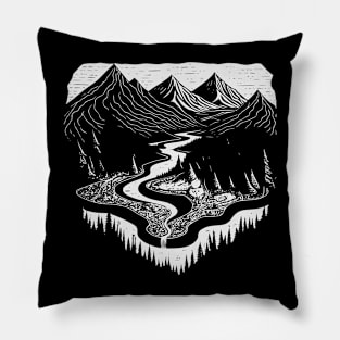 Mountains Rivers Pillow