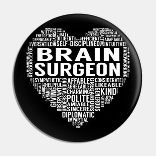 Brain Surgeon Heart Pin