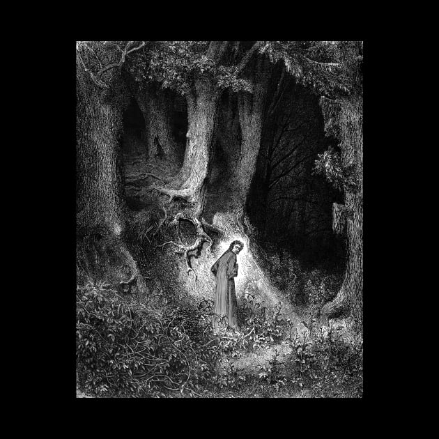 High Resolution Gustave Doré Illustration Within a Forest Dark by tiokvadrat