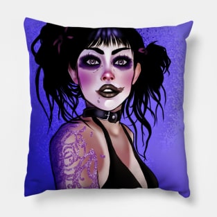 Punk Goth Girl Pillow