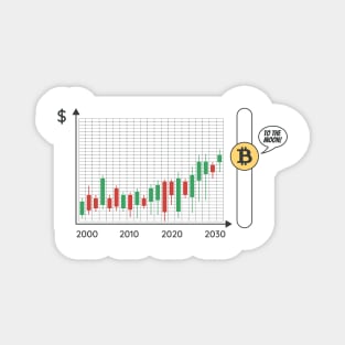Bitcoin To The Moon Bars Magnet