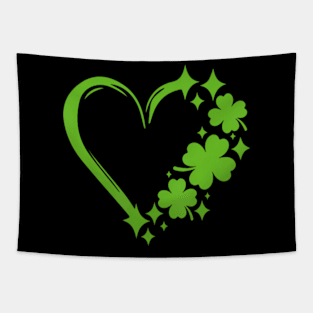 St Patricks Day Cute Heart Love Shamrock St Patricks Day Tapestry