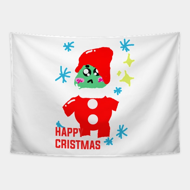 happy cristmas art Tapestry by waterbirth74