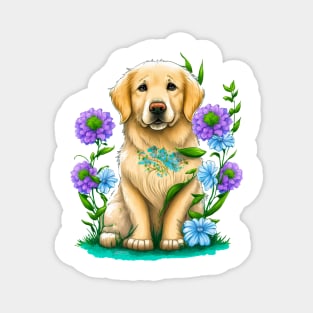 golden retriever dog lover Magnet