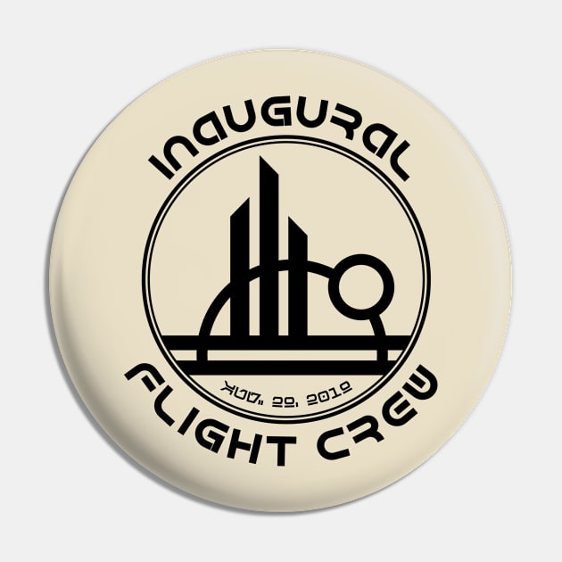 Inaugural Flight Crew, East - Black Pin by Heyday Threads