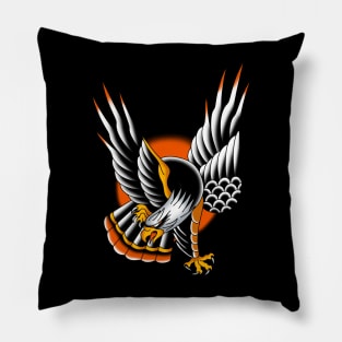 Eagle traditional tattoo Pillow