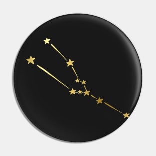 Gold Taurus Star Sign Pin