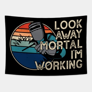 Look Away Mortal I'm Working T Shirt For Women Men Tapestry