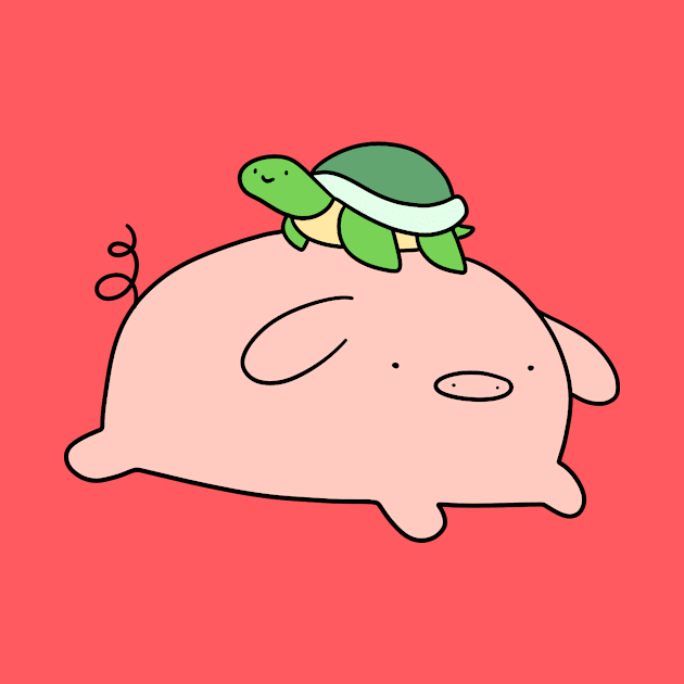 Pig and Tiny Turtle by saradaboru