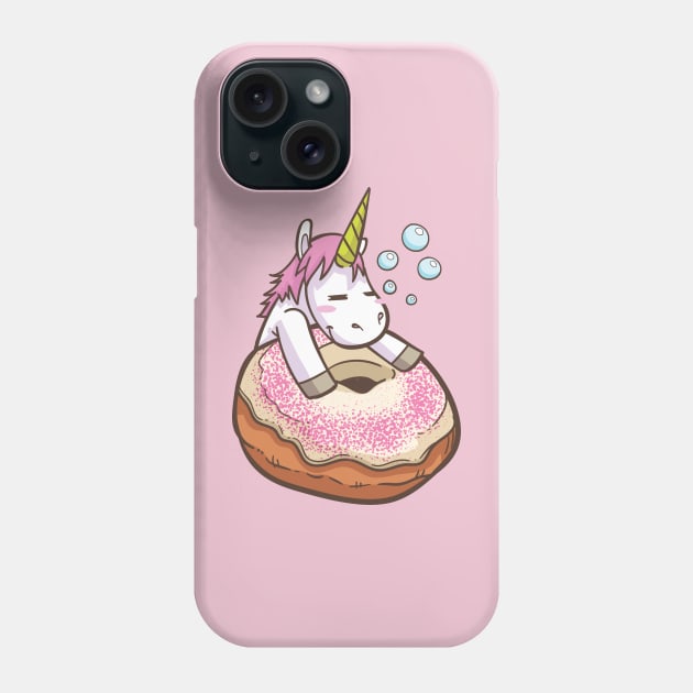 Donut disturb - Cute little unicorn on a donut enjoying life and not wanting to be disturbed you and your kids would love! - Available in stickers, clothing, etc Phone Case by Crazy Collective