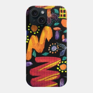 doodles watercolor abstraction Phone Case