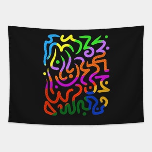 Copy of Abstract Doodle Pattern Half Tone Tapestry