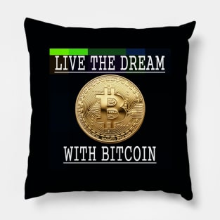 Bitcoin Gold Cryptocurrency Digital Assets Pillow