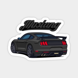 Rear Car Mustang black Magnet