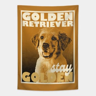 Retro Golden Retriever Tapestry