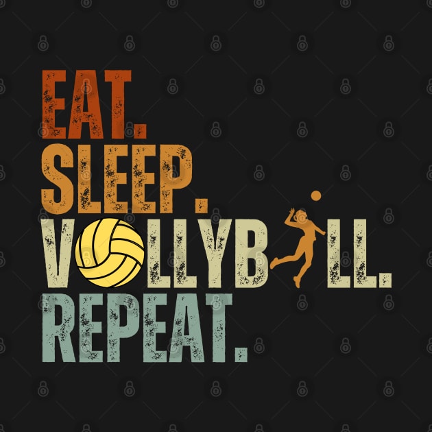 Eat Sleep Volleyball Repeat Funny Volleyball Players Boys by Just Me Store