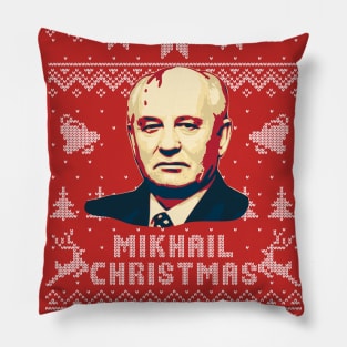 Mikhail Gorbachev Merry Christmas Pillow