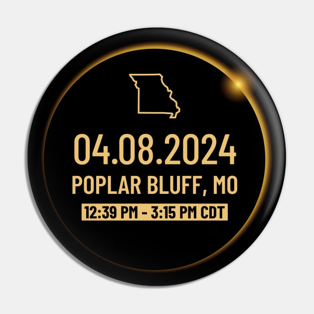 Missouri State Poplar Bluff MO USA Totality April 8, 2024 Total Solar Eclipse Pin by Bunny Prince Design