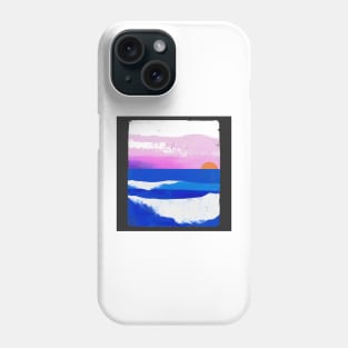 WAVES AND SUNSET Phone Case