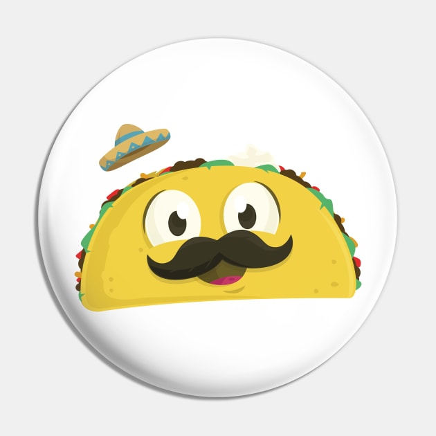 Taco Stache Pin by rachaelmarie