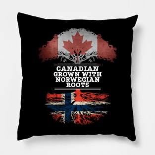 Canadian Grown With Norwegian Roots - Gift for Norwegian With Roots From Norway Pillow