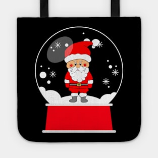 SANTA  Snowglobe Christmas Tote