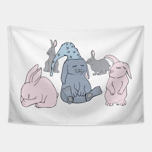 Sleeping Rabbits Tapestry