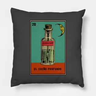 Vintage Loteria Chloroform Pillow