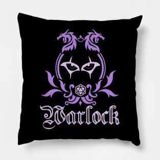 D&D Warlock Simple Class Emblem Pillow