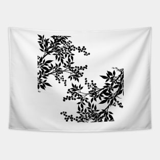 LEAF TOILE BLACK AND WHITE Tapestry