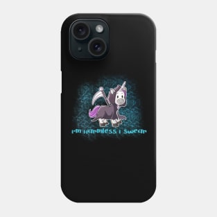 Grim Reaper Unicorn "I'm Harmless, I Swear" Phone Case