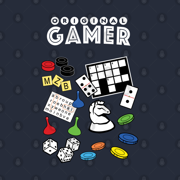 Original Gamer! Design for Board Game and Puzzle Lovers! Crossword ...