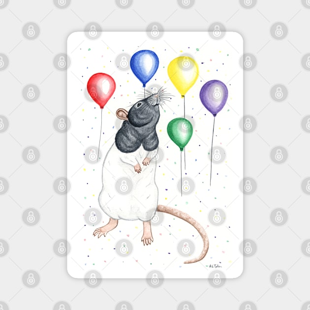 Birthday Rat Magnet by WolfySilver