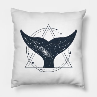 Tail Of A Whale. Geometric Style Pillow