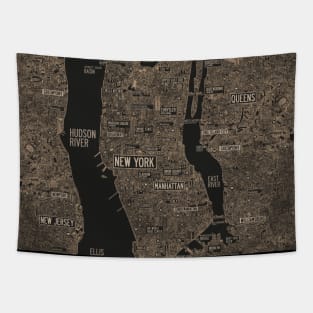 new york city map drawing Tapestry