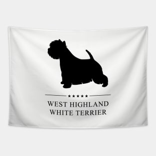 West Highland White Terrier Westie Black Silhouette Tapestry