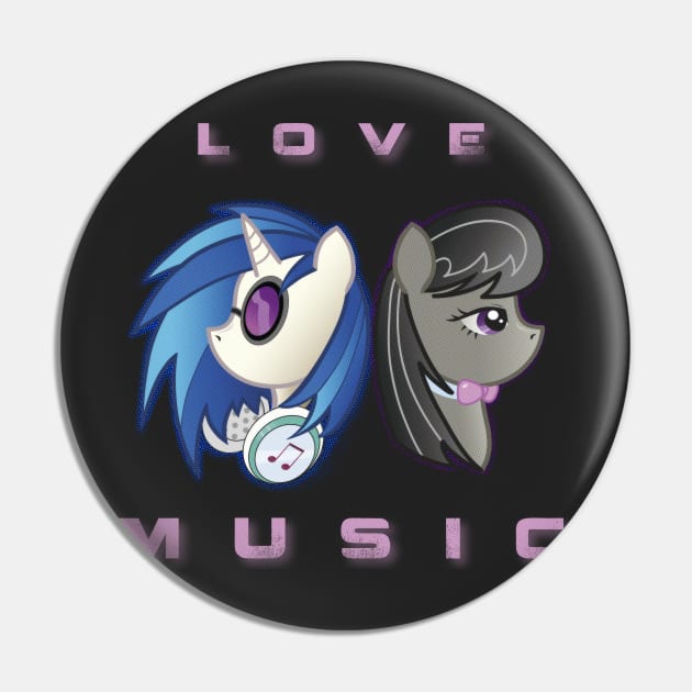 Love the Music Pin by DistopiaDesing