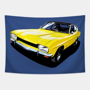 British Ford Capri in yellow Tapestry