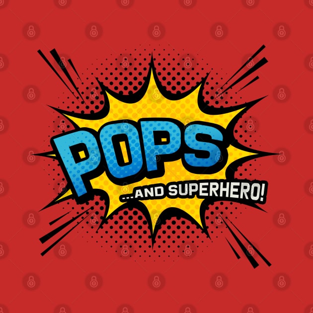 Pops & Superhero - Comic Book Style Father Gift by Elsie Bee Designs