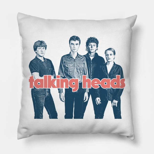 Talking Heads // Retro Style Fan Art Design Pillow by DankFutura