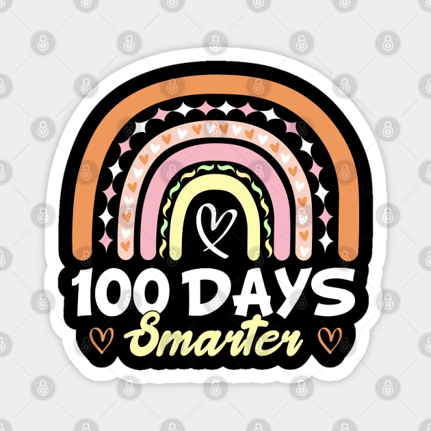 100 Days Smarter Gift For Kids Students And Teacher Magnet by SbeenShirts